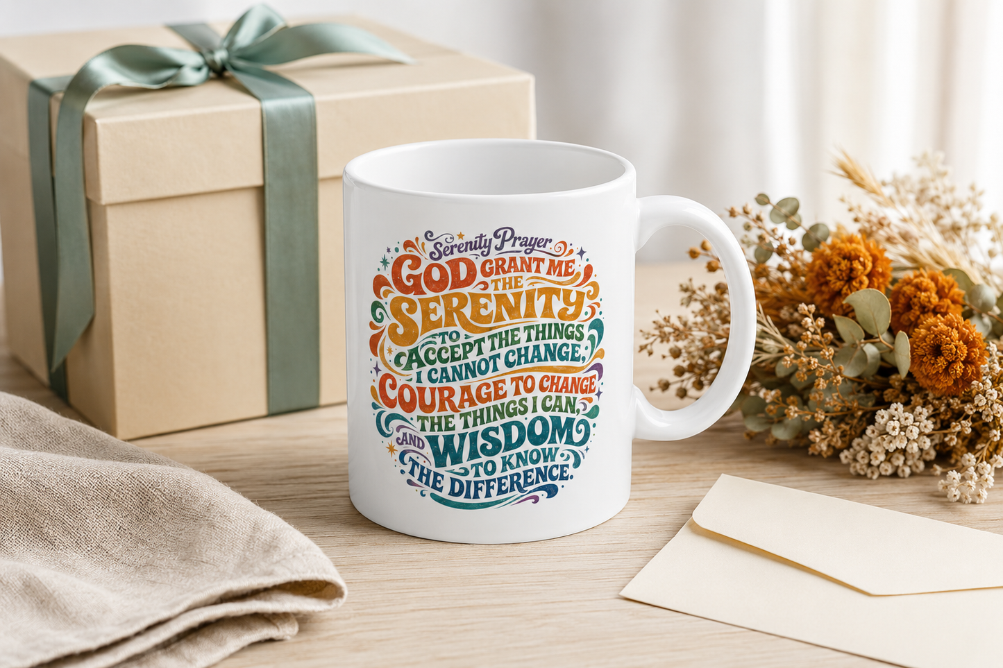 Good Vibes Colorful Retro Typography Mug | Ceramic Coffee Cup