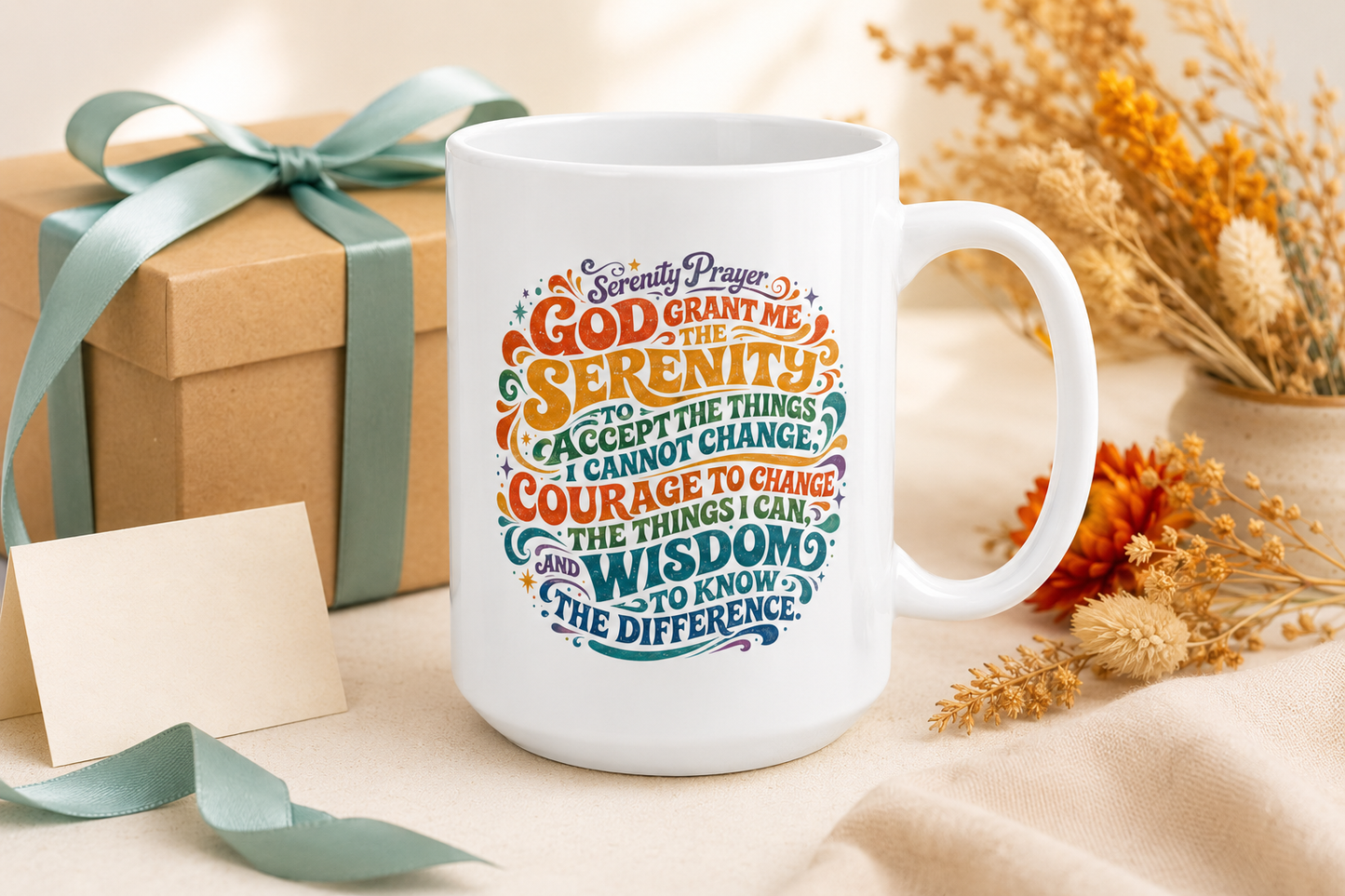 Good Vibes Colorful Retro Typography Mug | Ceramic Coffee Cup