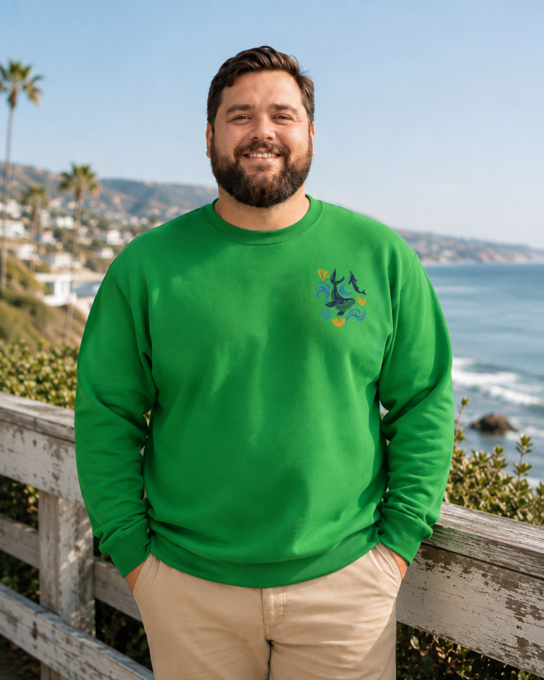 When You Go Through Deep Waters Crewneck Sweatshirt | Isaiah 43:2 Christian Faith Sweatshirt