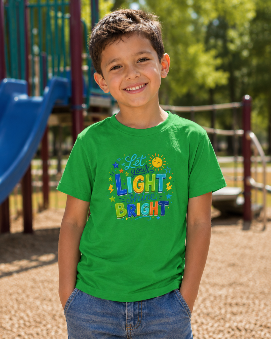 Let Your Light Shine Bright Kids T-Shirt