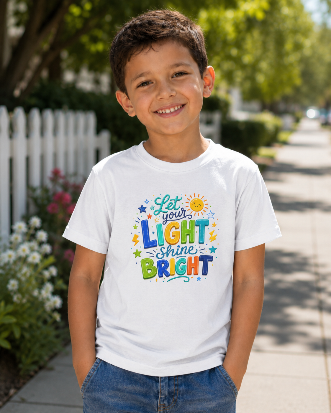 Let Your Light Shine Bright Kids T-Shirt