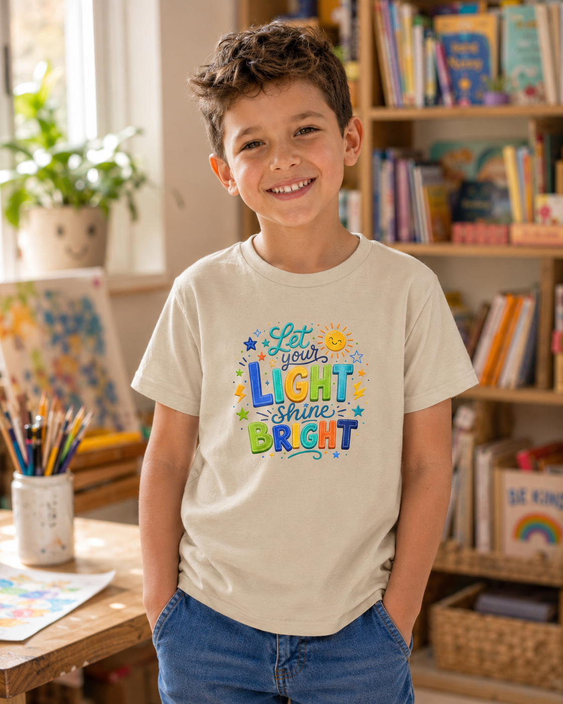 Let Your Light Shine Bright Kids T-Shirt