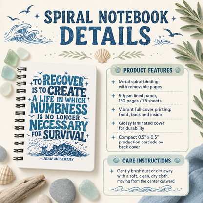 Recovery Quote Create a Life Spiral Notebook | Inspirational Journal