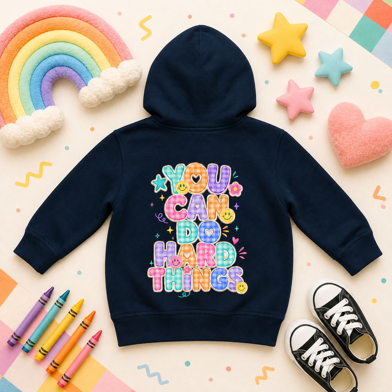 You Can Do Hard Things Toddler Hoodie