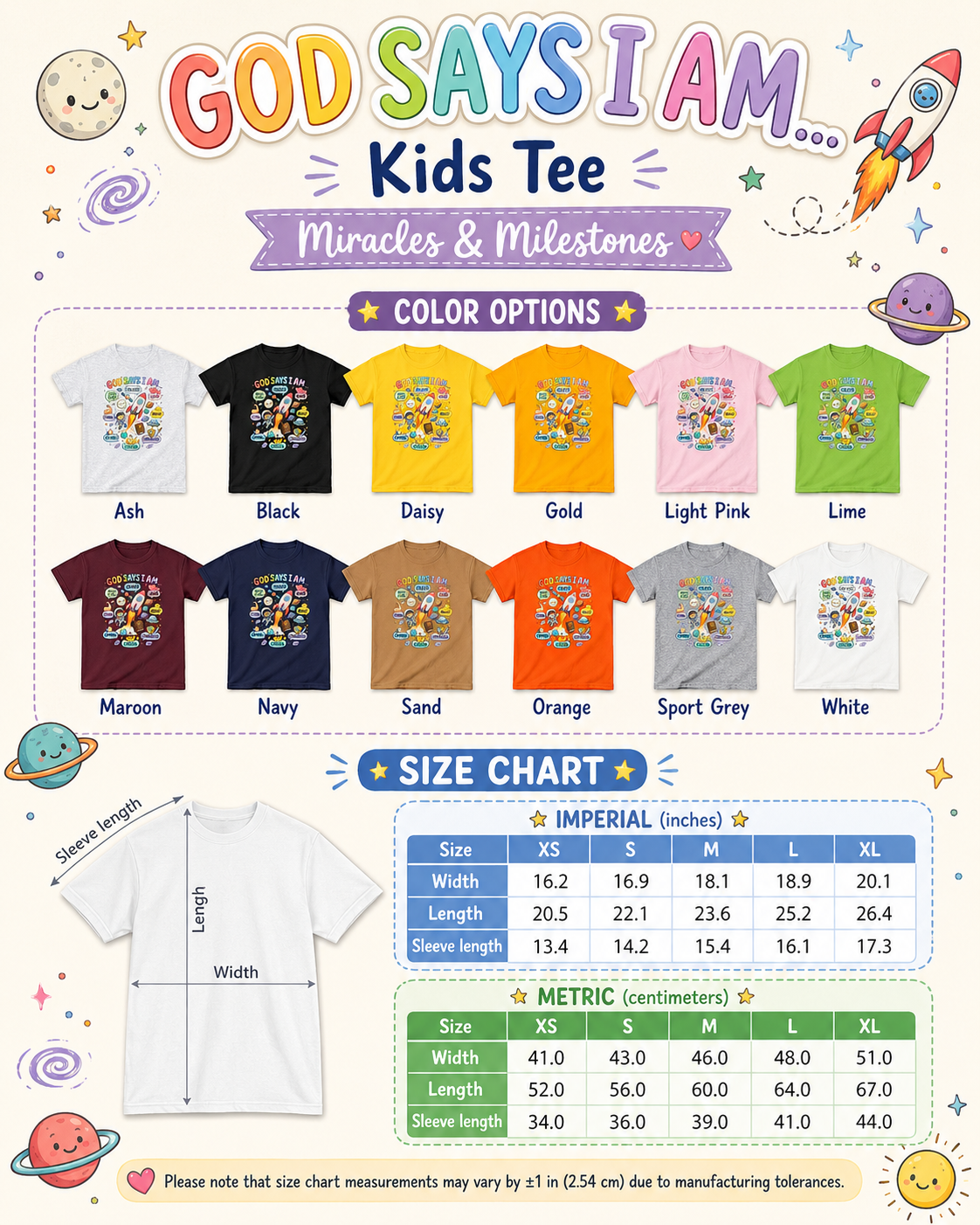 God Says I Am Kids Tee | Christian Youth T-Shirt