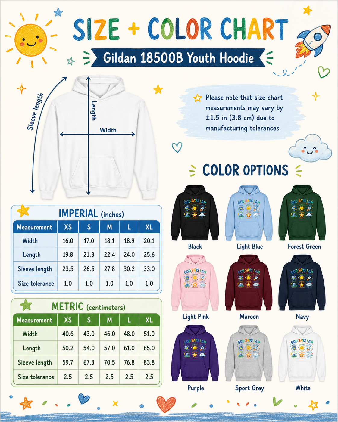 God Says I Am Youth Christian Hoodie