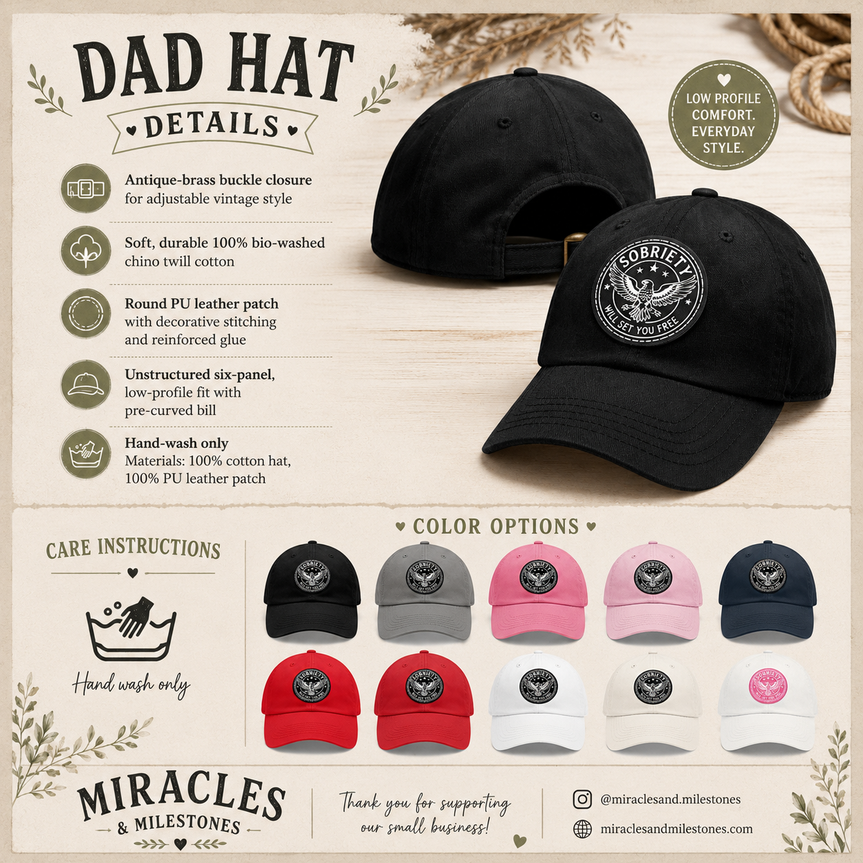 Sobriety Will Set You Free Dad Hat