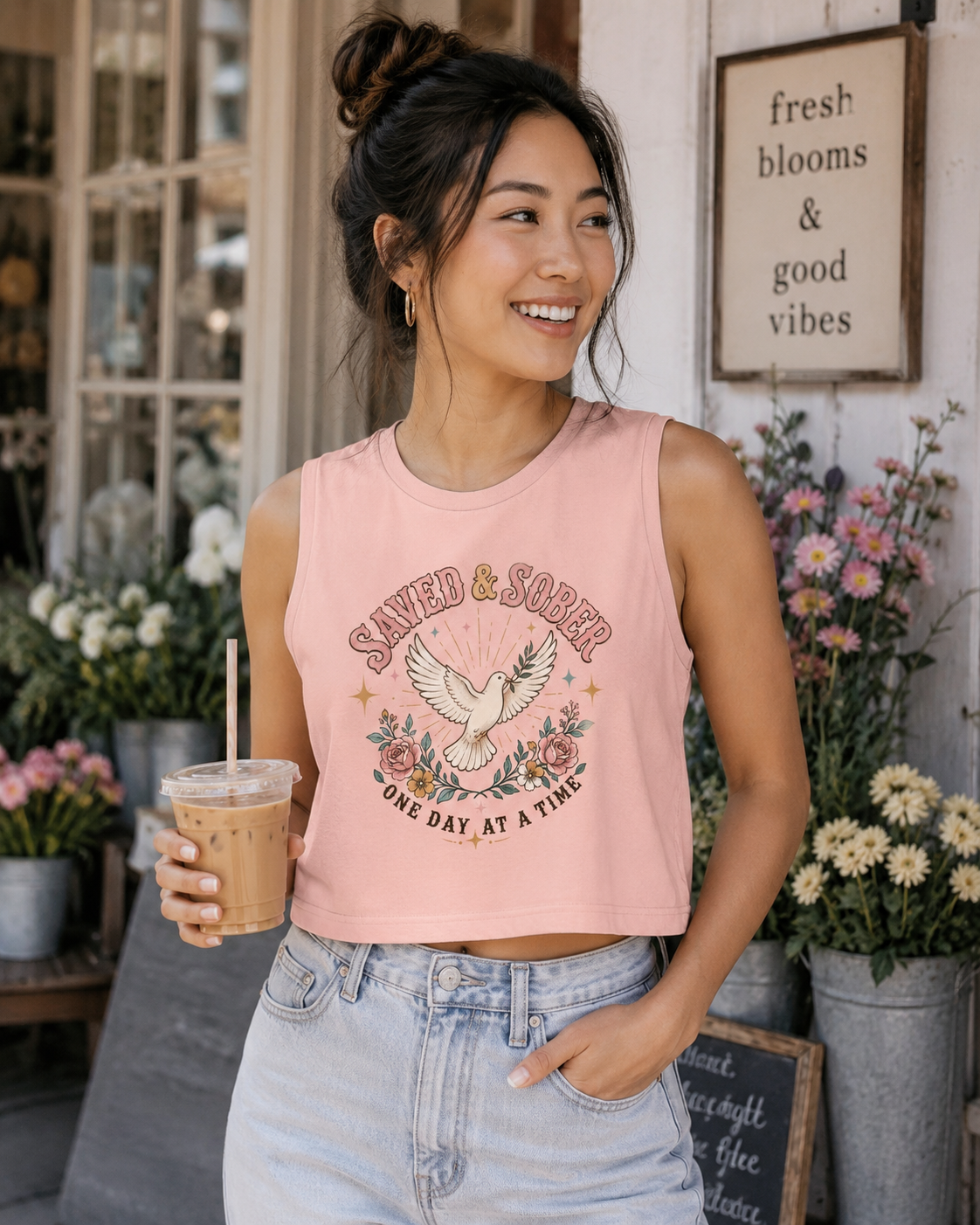 Saved & Sober Cropped Women’s Tank