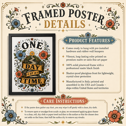 One Day at a Time Framed Poster