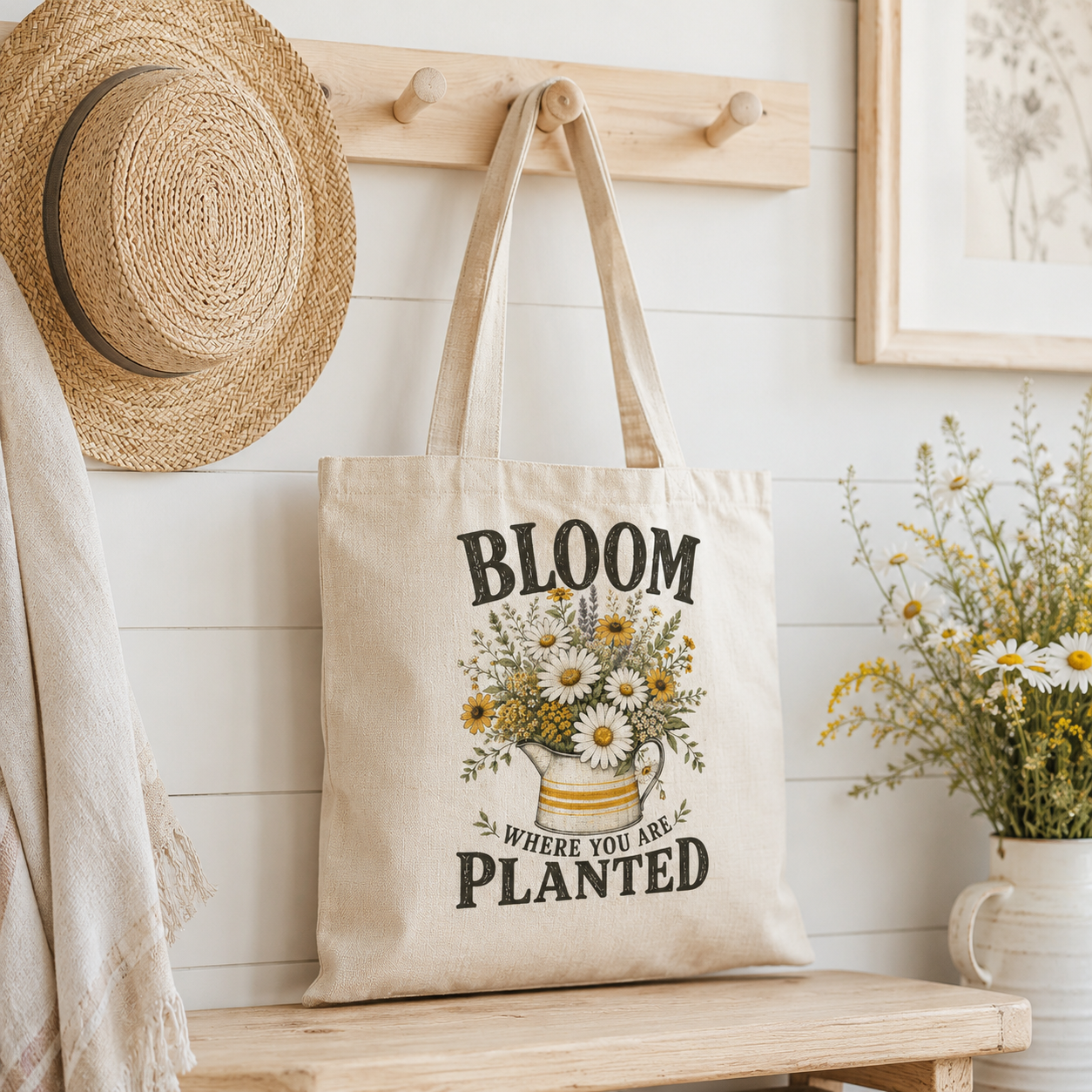 Bloom Where You Are Planted Tote Bag